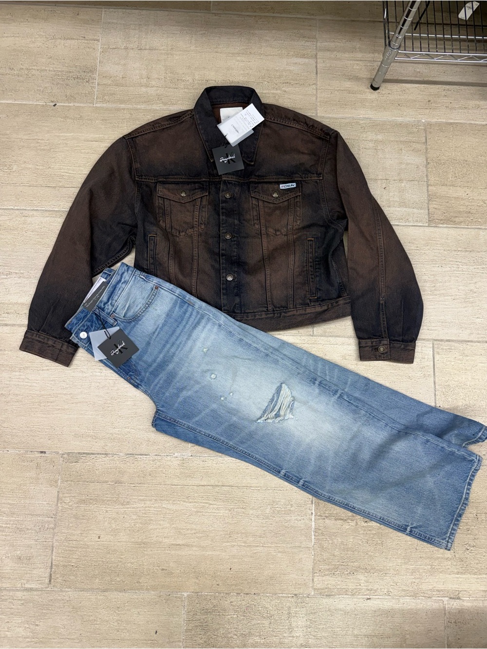 BTS Jung Kook Calvin Klein Denim Jacket Size L With Tags Limited pants size 30